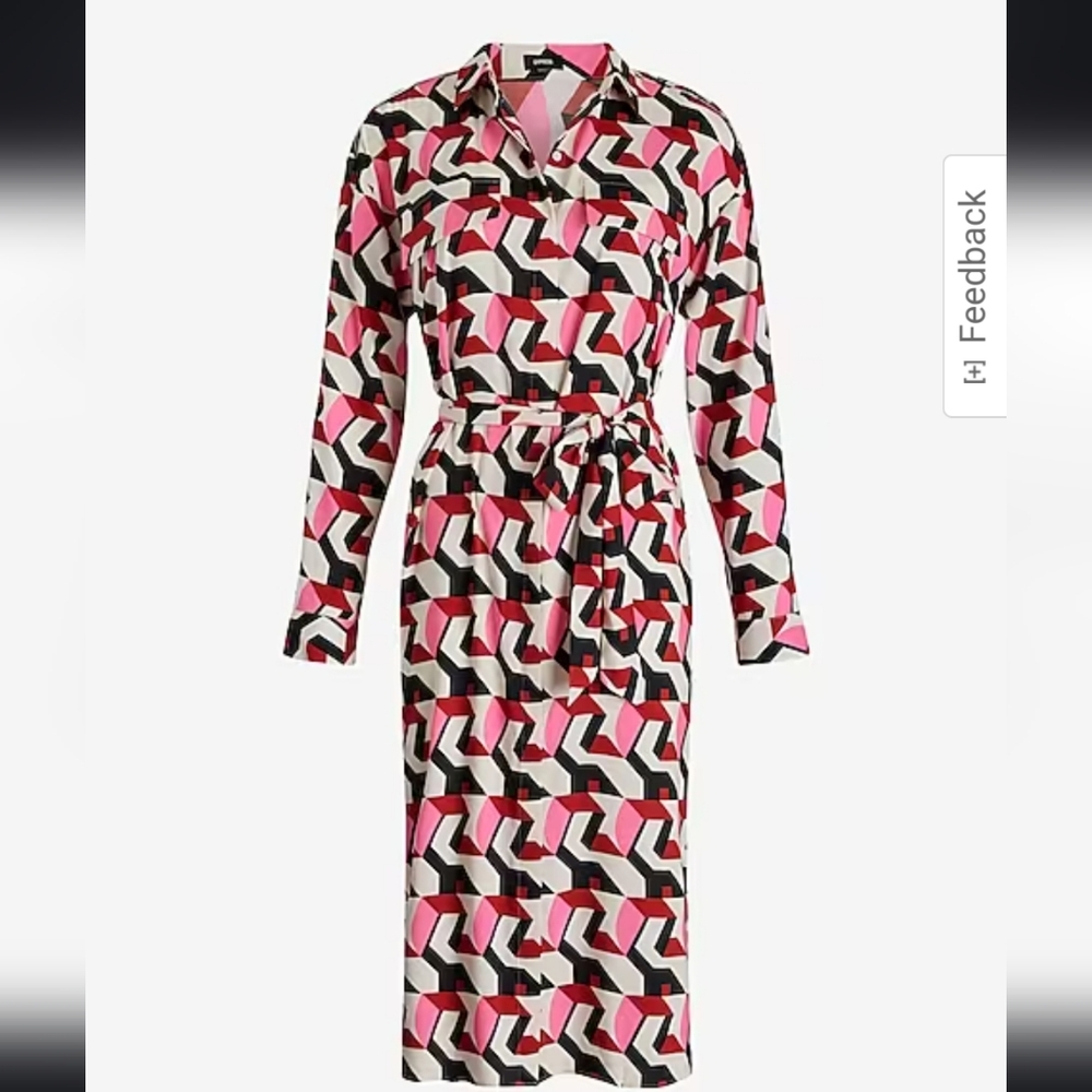 Geometric Shirt Dress